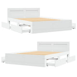 Bed Frame with Headboard without Mattress White 140x200 cm 3295562
