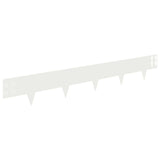 Lawn Edging 50 pcs 100 x 15 cm Steel White 8008553