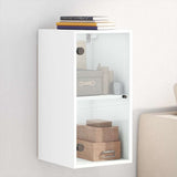 Wall Cabinet with Glass Doors White 35x37x68.5 cm 836476