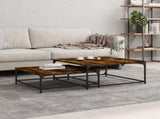 Nesting Coffee Tables 2 pcs Smoked Oak Engineered Wood 832820