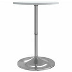 ZNTS Bar Table White 50x50x90 cm Engineered Wood and Chromed Steel 4007192