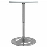 ZNTS Bar Table White 50x50x90 cm Engineered Wood and Chromed Steel 4007192