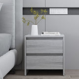 Bedside Cabinets 2 pcs Grey Sonoma 45x34.5x44.5 cm Engineered Wood 813041