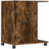 Printer Stand with Wheels Smoked Oak 60x40x68.5 cm 840643