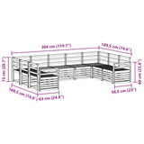 Sectional Sofa Set 9 pcs Natural 3375479