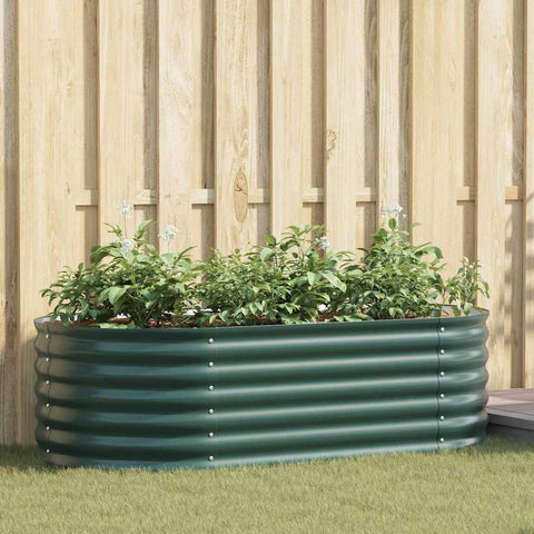 Garden Raised Bed Green 160 x 80 x 44 cm Steel 42008130