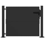 Garden Gate with Lock Black 110 x 105 cm Powder-Coated Steel 42015904