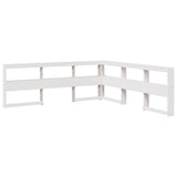Bookcase Bed without Mattress White 200x200cm Solid Wood Pine 3324488