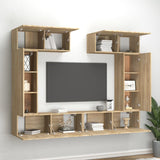 6 Piece TV Cabinet Set Sonoma Oak Engineered Wood 3114464
