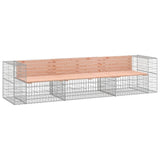 ZNTS Garden Bench Gabion Design 287x71x65.5 cm Solid Wood Douglas 3196252