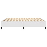 ZNTS Bed Frame without Mattress White Super King Faux Leather 3121219