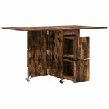 Dinning Table 2 pcs 140 x 80 x 77 cm Engineered Wood Smoked Oak 3424936
