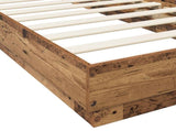 Bed Frame with LED Old Wood 80 x 200 cm Engineered Wood 8009006