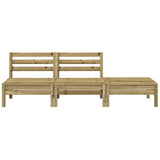 Garden Sofa Natural Pine Impregnated pine wood 3-Seater Modular 838039