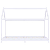 Kids Bed Frame White Solid Pine Wood 80x160 cm 283350