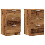 ZNTS Bedside Cabinets 2 pcs Old Wood 40x36x65 cm Engineered Wood 856933