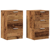 ZNTS Bedside Cabinets 2 pcs Old Wood 40x36x65 cm Engineered Wood 856933