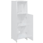 ZNTS Bathroom Cabinet High Gloss White 30x30x95 cm Engineered Wood 802594