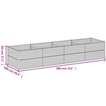 Garden Raised Bed 386x100x69 cm Corten Steel 152005