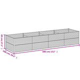 Garden Raised Bed 386x100x69 cm Corten Steel 152005