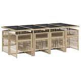 Garden Dining Set Mix beige and black, Light grey 3210924