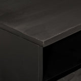 Coffee Table Black 80x54x40 cm Solid Wood Mango 356832