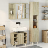 3 Piece Bathroom Furniture set Sonoma Oak Engineered Wood 3324976