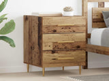 Bedside Cabinet Old Wood 40 x 40 x 66 cm Engineered Wood 882107
