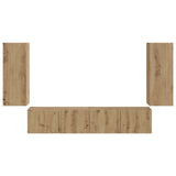 TV Wall Cabinet Set 4 pcs Artisan Oak Engineered Wood 3408924