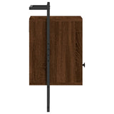 Bedside Cabinets Wall-mounted 2 pcs Brown Oak 40x30x61 cm Engineered Wood 833442