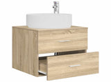 Wall-Mounted Sink Vanity Sonoma Oak 49.5 x 44.5 x 65.5 cm 890320
