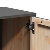 TV Cabinet Grey 80x34x40 cm Solid Wood Pine 818232