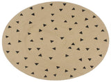 Handmade Rug Jute with Triangle Print 150 cm 133691