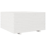 Garden Planter White 90x90x49.5 cm Solid Wood Pine 3282535