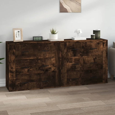 Sideboards 2 pcs Smoked Oak Engineered Wood 3185412