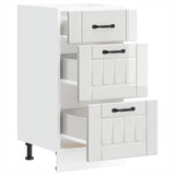 Kitchen Base Cabinet "Lucca" High Gloss White Engineered Wood 854232