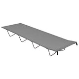 312486 Camping Beds 2 pcs 180x60x19 cm Oxford Fabric and Steel Grey