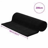 Door Mat Black 100x200 cm Tufted Coir 155581