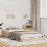 Bed Frame Natural 90 x 220 cm Solid Pine Wood 873367