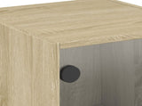 Bedside Cabinets with Glass Doors 2 pcs Sonoma Oak 35x37x42 cm 836348