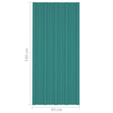 Roof Panel 36 pcs Green 100 x 45 cm Galvanised steel 42047122