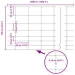 Field Fence Silver 50 x 1 m Galvanised steel 42005834