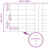 Field Fence Silver 50 x 1 m Galvanised steel 42005834