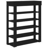 Shoe Rack Black 80x30x98 cm Engineered Wood 859933