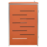 Single Wheelie Bin Shed 69x77.5x112.5 cm Stainless Steel 149562