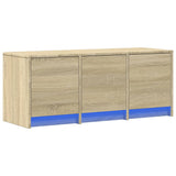 TV Cabinet with LED Sonoma Oak 97x34x40 cm Engineered Wood 852238