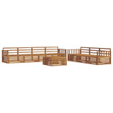 Outdoor Sofa Set 8 pcs Natural Solid Acacia Wood 3373129