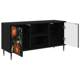 TV Cabinet LOCHEM 102 x 33 x 51 cm Black Oak Engineered Wood 8007050
