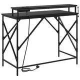 Desk with Shelf Black Oak 100 x 50 x 86.5 cm Engineered Wood 859395