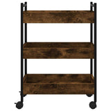 Kitchen Trolley Smoked Oak 50x30x70 cm Engineered Wood 842358
